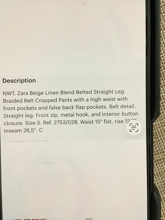 Zara linen pant - Picture 3 of 3